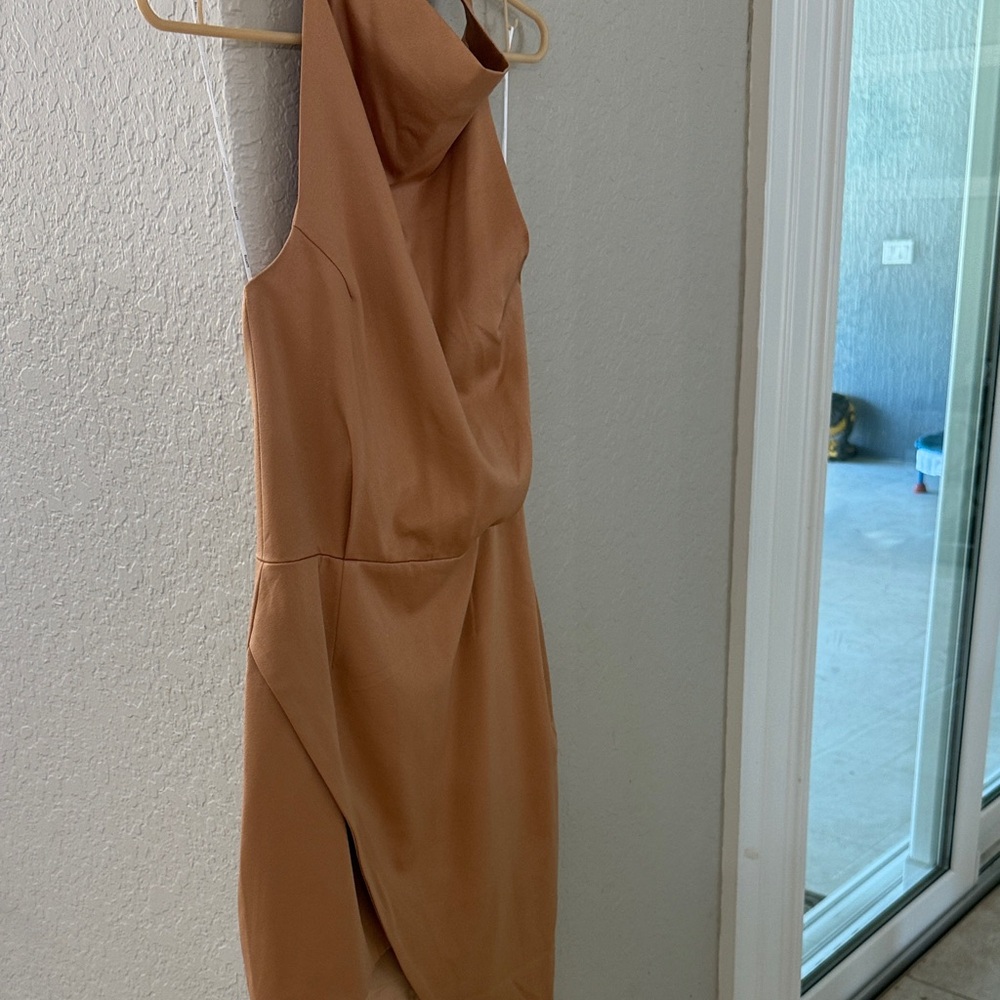 Elliatt Tan Asymmetrical Dress